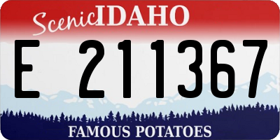 ID license plate E211367