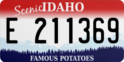 ID license plate E211369