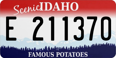 ID license plate E211370