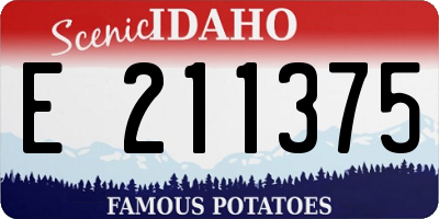 ID license plate E211375
