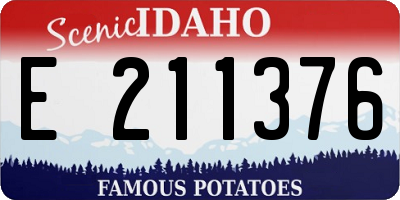 ID license plate E211376