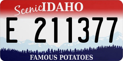 ID license plate E211377