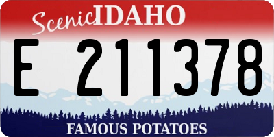 ID license plate E211378