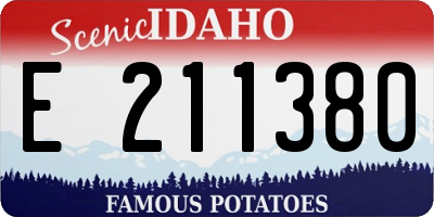 ID license plate E211380
