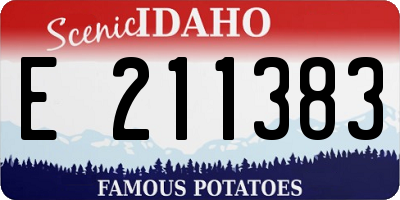 ID license plate E211383