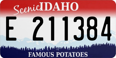ID license plate E211384