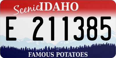 ID license plate E211385