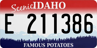ID license plate E211386