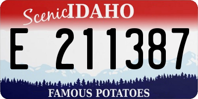 ID license plate E211387