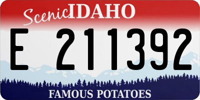 ID license plate E211392