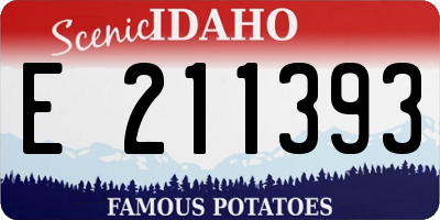 ID license plate E211393