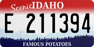 ID license plate E211394