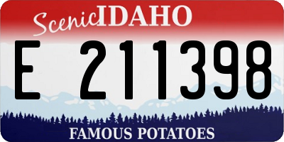 ID license plate E211398