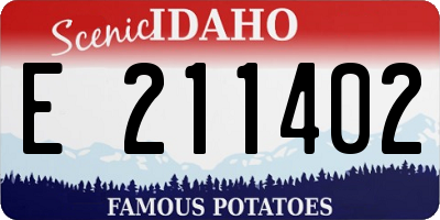 ID license plate E211402