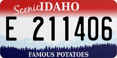 ID license plate E211406