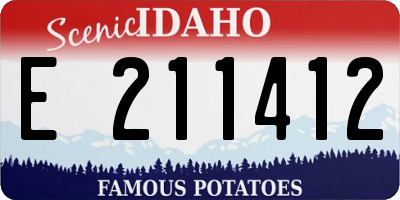 ID license plate E211412