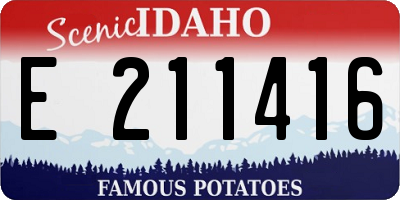 ID license plate E211416