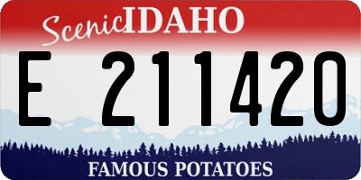 ID license plate E211420