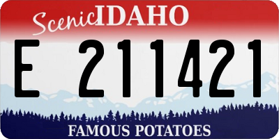 ID license plate E211421