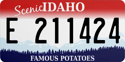 ID license plate E211424