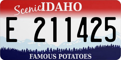 ID license plate E211425