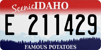 ID license plate E211429