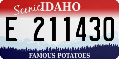 ID license plate E211430