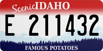 ID license plate E211432