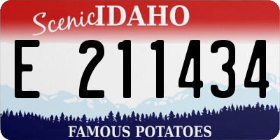 ID license plate E211434