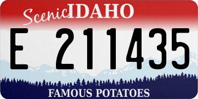 ID license plate E211435