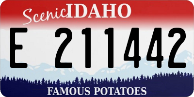 ID license plate E211442
