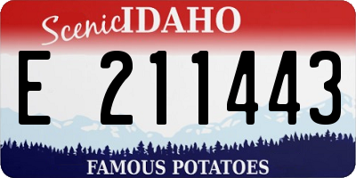 ID license plate E211443