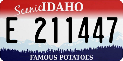 ID license plate E211447