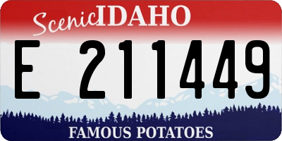 ID license plate E211449
