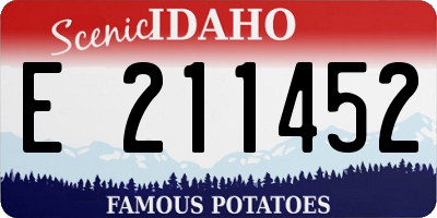 ID license plate E211452