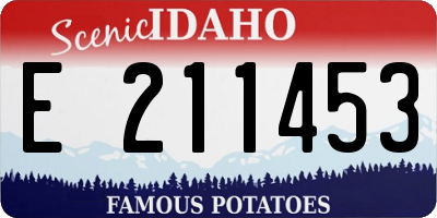 ID license plate E211453
