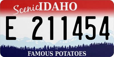 ID license plate E211454