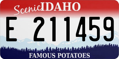 ID license plate E211459
