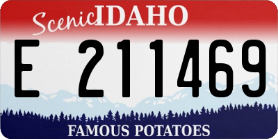 ID license plate E211469