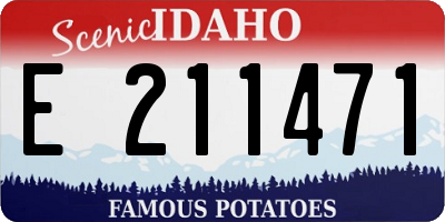 ID license plate E211471