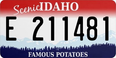 ID license plate E211481