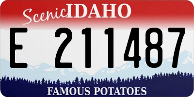 ID license plate E211487