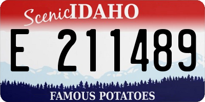 ID license plate E211489