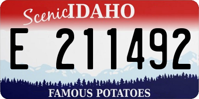 ID license plate E211492