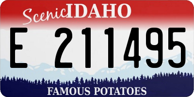 ID license plate E211495