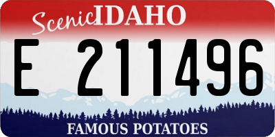 ID license plate E211496