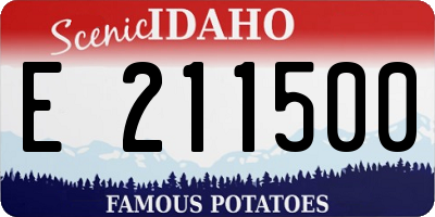 ID license plate E211500