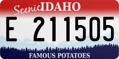 ID license plate E211505