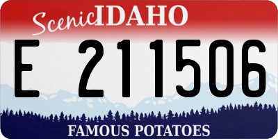 ID license plate E211506