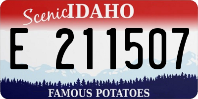 ID license plate E211507